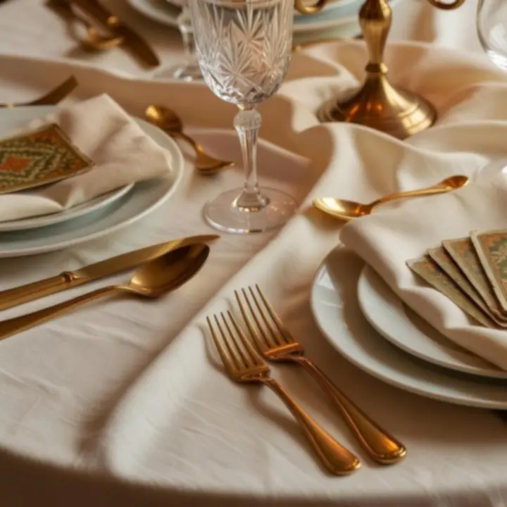 Elegant table setting with subtle card-themed details